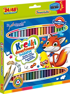 Kredki Bambino dwustronne 24/48kol trójkątne