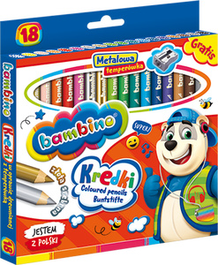 Kredki Bambino Jumbo ołówkowe 18kol