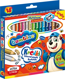 Kredki Bambino Jumbo ołówkowe 18kol