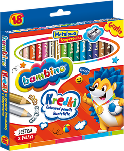 Kredki Bambino Jumbo ołówkowe 18kol