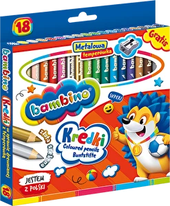 Kredki Bambino Jumbo ołówkowe 18kol