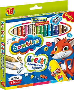 Kredki Bambino Jumbo ołówkowe 18kol