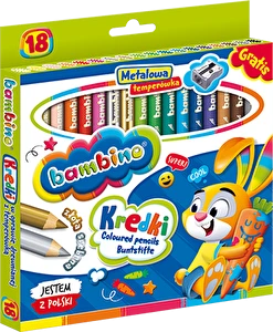 Kredki Bambino Jumbo ołówkowe 18kol