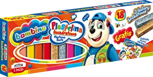 Plastelina Bambino kwadratowa 18 kolorów + gratis