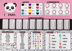 Podkład laminowany edukacyjny Panda 42 x 29,5 cm