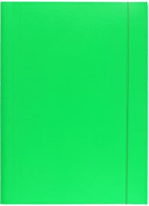 Teczka z gumką lakierowana A4 300g Zielona