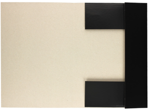 Teczka z gumką lakierowana A4 300g Czarna 25 sztuk