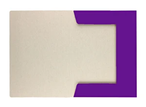 Teczka z gumką lakierowana A4 300g Fioletowa