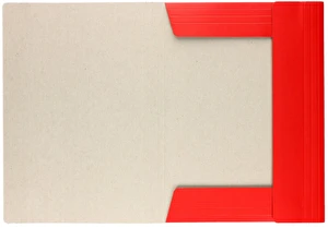 Teczka z gumką lakierowana A4 300g Czerwona 25 sztuk