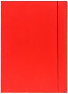 Teczka z gumką lakierowana A4 300g Czerwona 25 sztuk