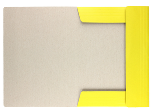 Teczka z gumką lakierowana A4 300g Żółta