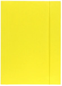Teczka z gumką lakierowana A4 300g Żółta 25 sztuk