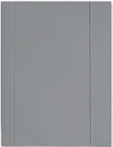 Teczka z gumką lakierowana A4 300g Szara