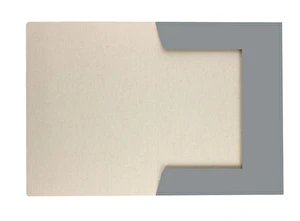 Teczka z gumką lakierowana A4 300g Szara