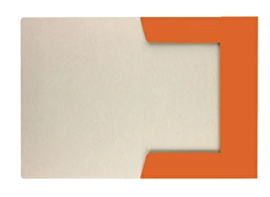 Teczka z gumką lakierowana A4 300g Pomarańczowa 25 sztuk