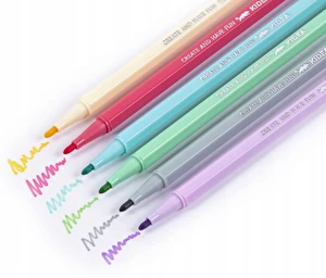 Cienkopisy pastelowe 10 kolorów Kidea