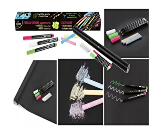 Tablica samoprzylepna z markerami i kredą Kidea