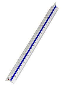 Skalówka trójkątna Nr. 24 aluminiowa 30cm 1:10 1:1250