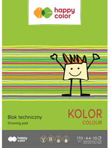 Blok techniczny A4 kolorowy Happy Color 10k 170g