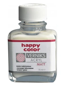 Werniks akrylowy medium 75ml MAT HAPPY COLOR