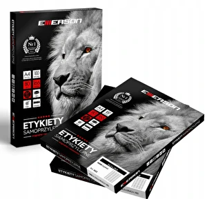 Etykiety samoprzylepne A4 Emerson 210x148mm (podział 2szt) 100 ark