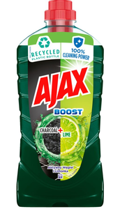 Płyn do podłóg AJAX BOOST Uniwersalny Aktywny węgiel i limonka 1L