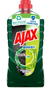 Płyn do podłóg AJAX 1L BOOST Uniwersalny Aktywny węgiel i limonka