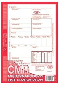 CMR Międzynarodowy list przewozowy A4 oryginał + 4 kopie 800-2