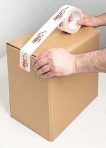 Taśma pakowa z nadrukiem LOGO klej hot melt 1 kolor 360 szt