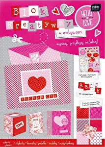 Blok z motywem LOVE A4 z naklejkami INTERDRUK