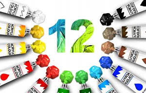 Farby akrylowe w tubkach Easy Creative 12ml 12 kol