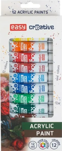 Farby akrylowe w tubkach Easy Creative 12ml 12 kol