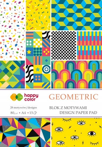 Blok z motywem Geometric A4/15k Happy Color