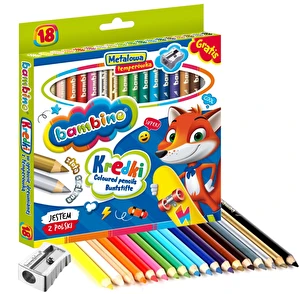 Kredki Bambino Jumbo ołówkowe 18kol