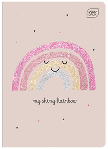 Zeszyt A5 32k linia kolor GLITTER Dziewczęce