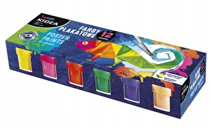Farby plakatowe KIDEA 12 kol 20ml