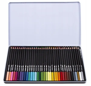 Kredki trójkątne w metalowym opakowaniu 36 k KIDEA