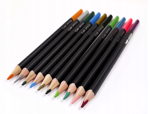 Kredki trójkątne w metalowym opakowaniu 36 k KIDEA