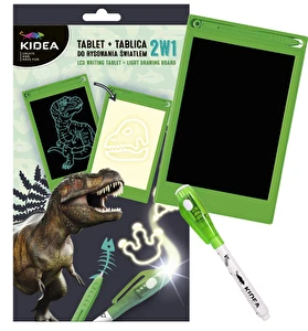 Tablet LCD + tablica do rysowania światłem 2w1 Dinozaur