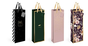 Torebka prezentowa na butelkę Gold 13x36cm 210g 1szt.