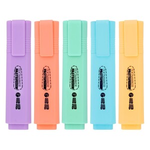 Zakreślacze Memobe pastelowe 5 kolorów etui