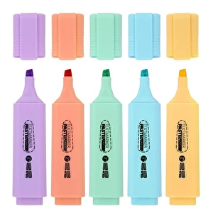 Zakreślacze Memobe pastelowe 5 kolorów etui