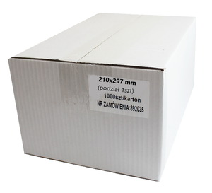 Etykiety samoprzylepne A4 Dalpo 210x297 mm (podział 1szt) 1000 ark