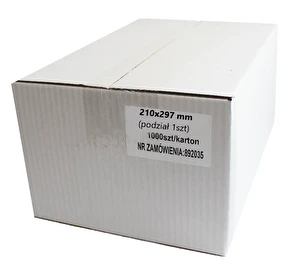 Etykiety samoprzylepne A4 Dalpo 210x297 mm (podział 1szt) 1000 ark