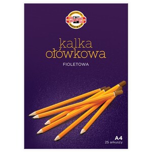 Kalka ołówkowa fioletowa A4 25 szt Koh-I-Noor