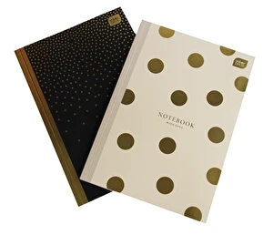 Brulion PT A5 64k w kropki 80g Metallic INT