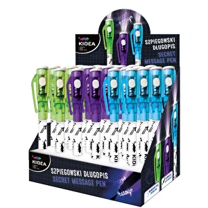 Długopis szpiegowski sekretny z latarką UV mix KIDEA