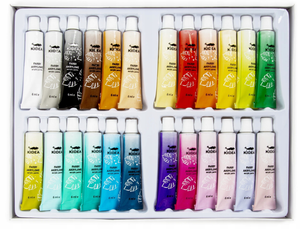 Farby akrylowe w tubkach 24 kol x 6 ml Kidea