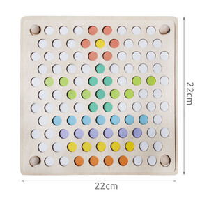 Drewniana układanka mozaika koraliki kulki Puzzle