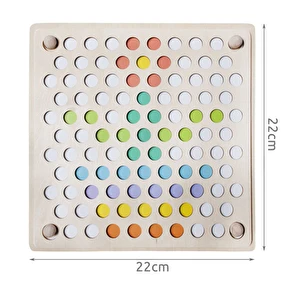 Drewniana układanka mozaika koraliki kulki Puzzle
